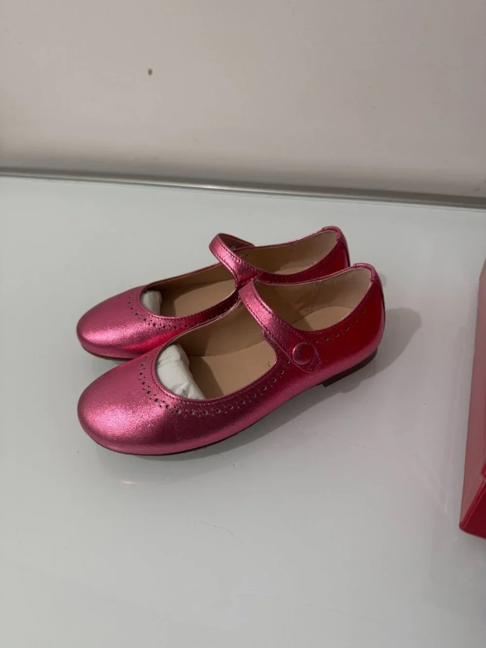 Papanatas metallic pink mary janes